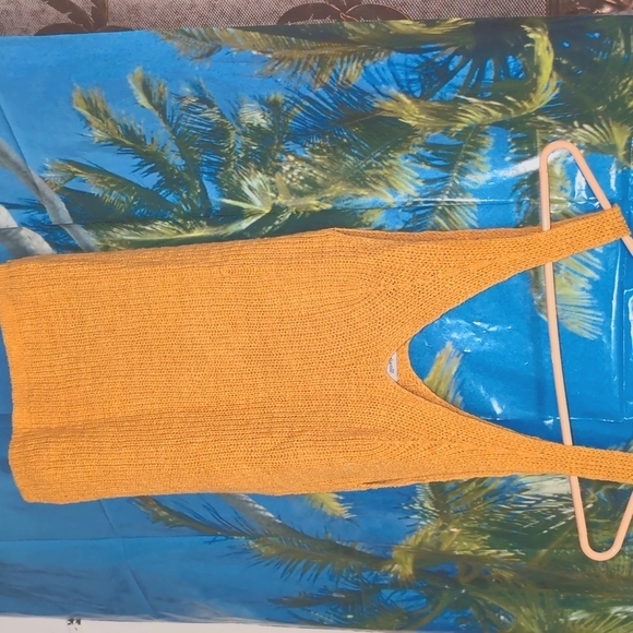 Yellow MadeWell Mini Knit Dress Size M - Picture 2 of 3